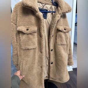 LUCKY BRAND WOMEN’S L TEDDY COAT